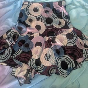 Byer California Asymmetrical Skirt in Purple and Blue